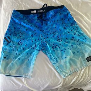 Pelagic sharkskin board shorts. 34 waist new